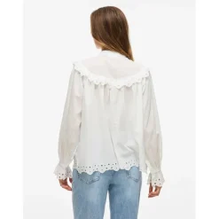 VILA dame skjorte VIANGLASSI - Snow white Sale