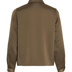 VILA dame skjorte VIJETRA - Dusty Olive Clearance
