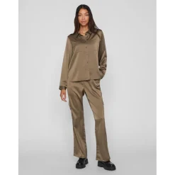 VILA dame skjorte VIJETRA - Dusty Olive Clearance