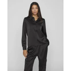 VILA dame skjorte VIJETRA - Black Outlet