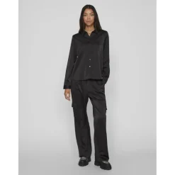 VILA dame skjorte VIJETRA - Black Outlet