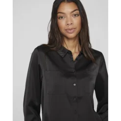 VILA dame skjorte VIJETRA - Black Outlet