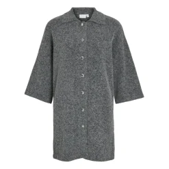 VILA dame strik kjole URI - Medium grey melange Sale