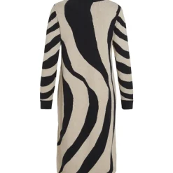 VILA dame strik kjole VITIF - Natural Melange Detail:BLACK/ANIMAL Sale