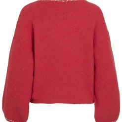 VILA dame strik trøje VISTELLA - Hibiscus Sale