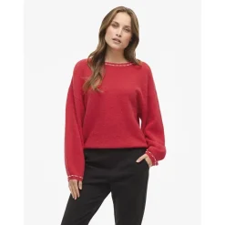 VILA dame strik trøje VISTELLA - Hibiscus Sale