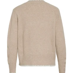 VILA dame strik VIHEFNA - Natural Melange WHITE ALYSSUM