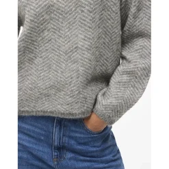 VILA dame strik VILORY - Medium grey melange Discount