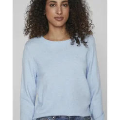 VILA dame strik VIRIL - Kentucky Blue MELANGE Clearance