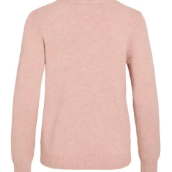 VILA dame strik VIRIL - Misty Rose Melange Discount