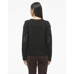 VILA dame strik VISIQUIN - Black Beauty Outlet