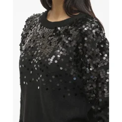 VILA dame strik VISIQUIN - Black Beauty Outlet