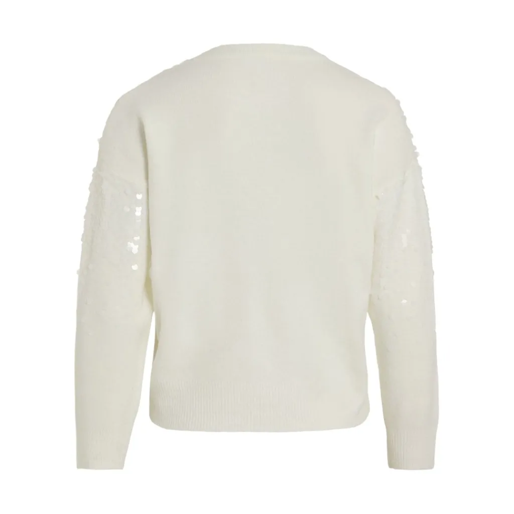 VILA dame strik VISIQUIN - White Discount