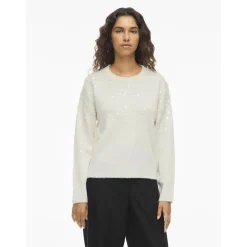 VILA dame strik VISIQUIN - White Discount