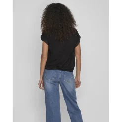 VILA dame top VIELLETTE - Black Online