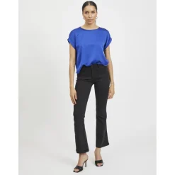 VILA dame top VIELLETTE - Mazarine Blue Clearance