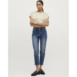 VILA dame top VIELLETTE - Cement Sale