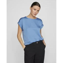 VILA dame top VIELLETTE - Blissful Blue New