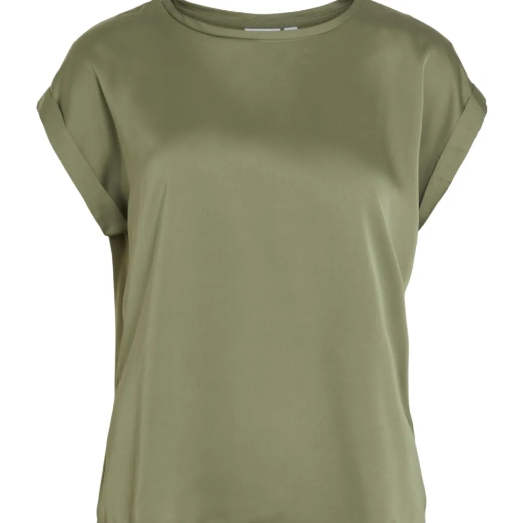 VILA dame top VIELLETTE - Oil Green Outlet