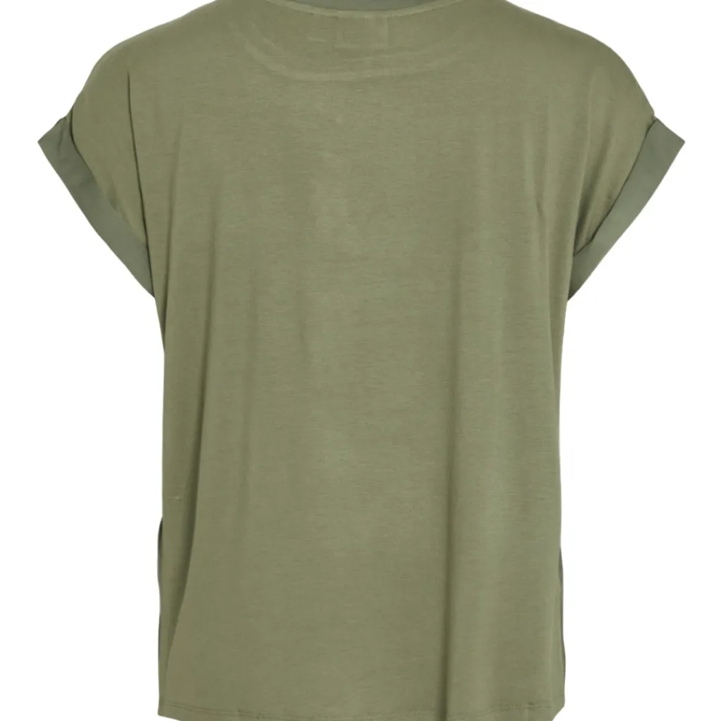VILA dame top VIELLETTE - Oil Green Outlet