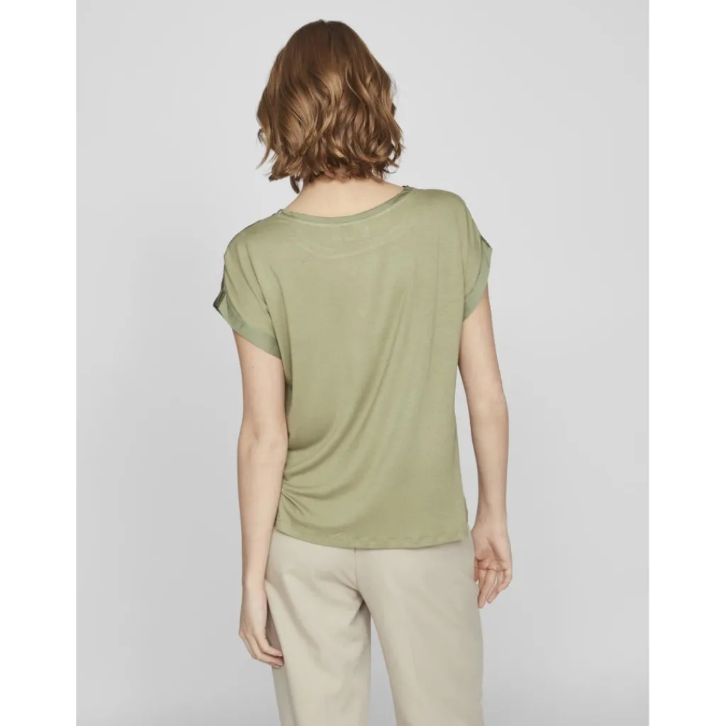 VILA dame top VIELLETTE - Oil Green Outlet