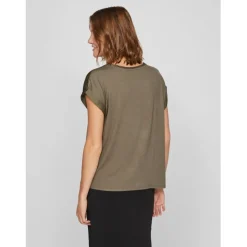 VILA dame top VIELLETTE - Dusty Olive Online