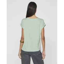 VILA dame top VIELLETTE - Silt Green Discount