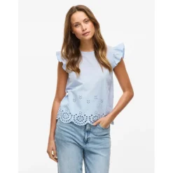 VILA dame top VIHORTENSA - Kentucky blue Online