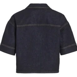 VILA DAME TOP VILEVA - Dark Blue Denim Hot