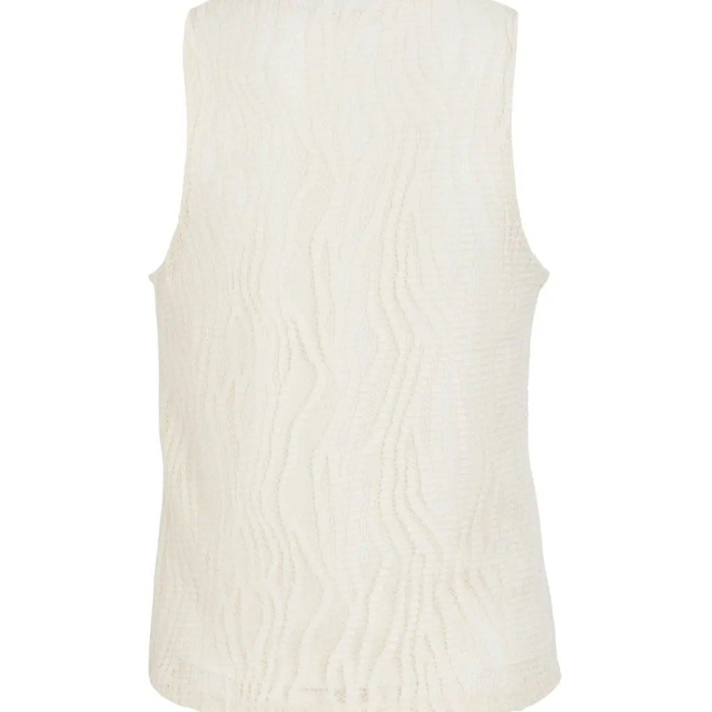 VILA dame top VIPERLA - Birch Hot