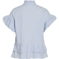 VILA dame top VISOMMER - Kentucky Blue Snow white Discount