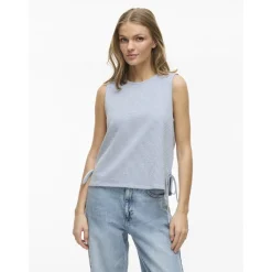 VILA dame top VISTRIPLO - Regatta Stripes BIRCH Hot