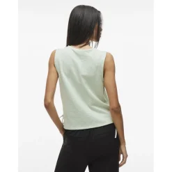 VILA dame top VISTRIPLO - Silt Green Stripes BIRCH Hot