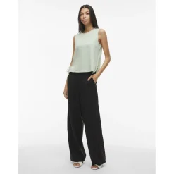 VILA dame top VISTRIPLO - Silt Green Stripes BIRCH Hot