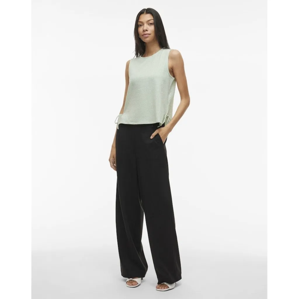 VILA dame top VISTRIPLO - Silt Green Stripes BIRCH Hot