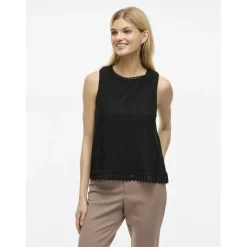 VILA dame top VITORTENA - Black Beauty New