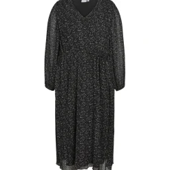 VILA kjole curve dame VIDALIANA - Black Outlet