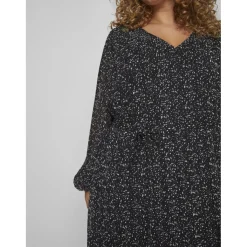 VILA kjole curve dame VIDALIANA - Black Outlet