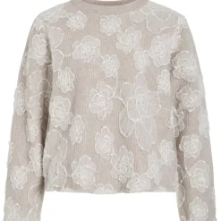 VILA VlLA dame strik trøje VIHAYDEN - Natural MELANGE Best